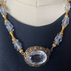 Vintage crystal necklace choker.